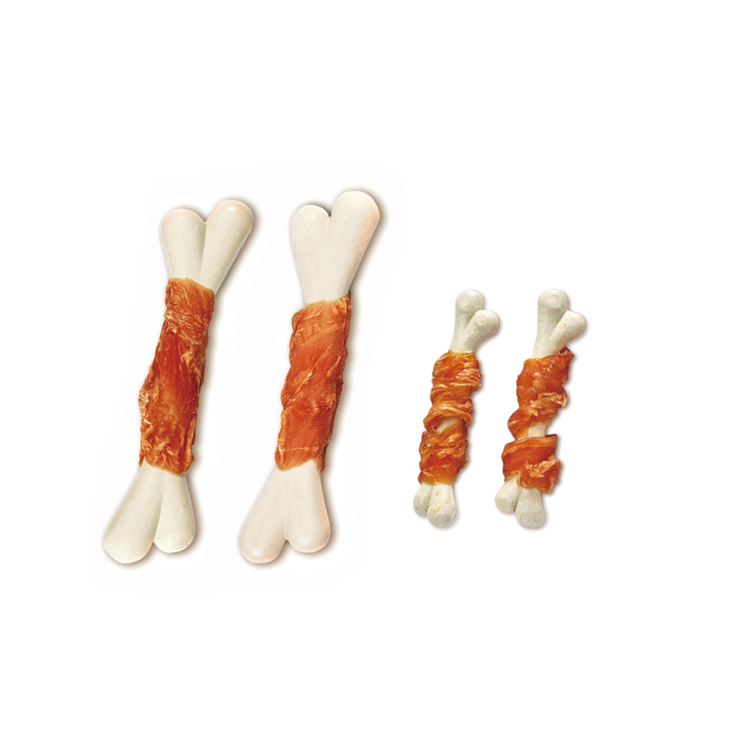XƯƠNG GẶM JERKY GÀ SẤY + DA BÒ HOẶC VỊT SẤY + XƯƠNG CANXI TÚI 100G