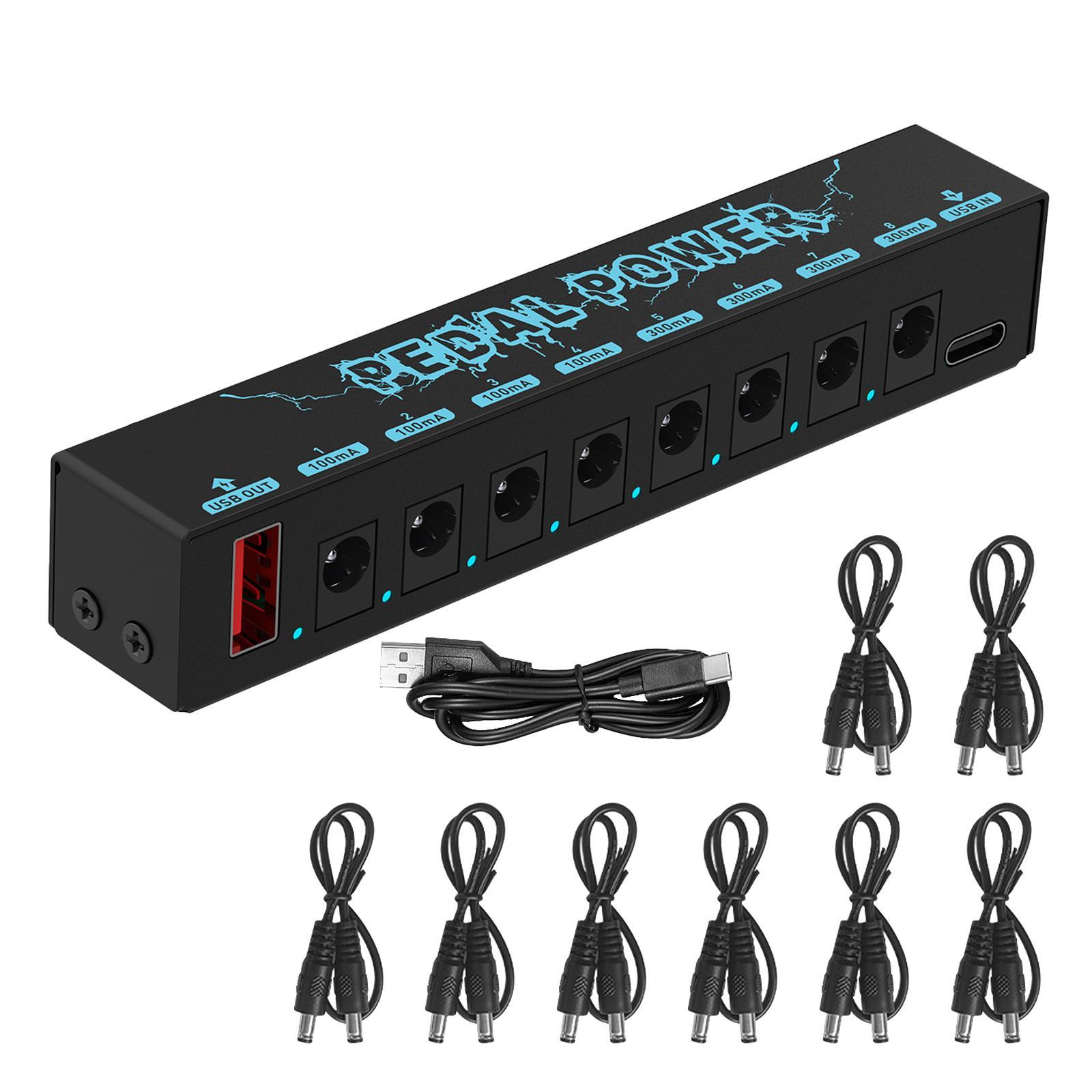 Guitar Pedals Power Supply Durable with USB Port Guitar Effector Power Supply
