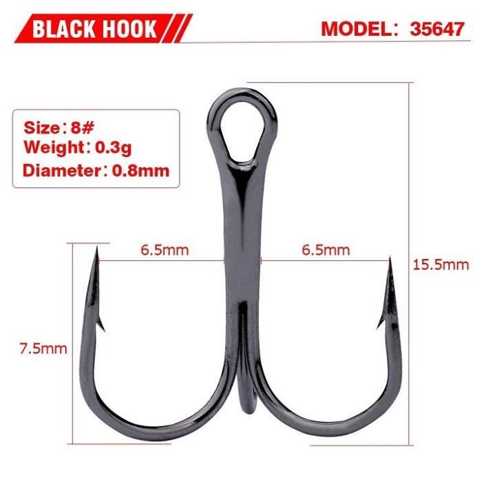 Combo 10 Lưỡi 3 Tiêu Lưỡi Câu Cá Có Ngạnh Lưỡi Câu Lure Thép Không Gỉ LC3 đồ câu FISHING_HD