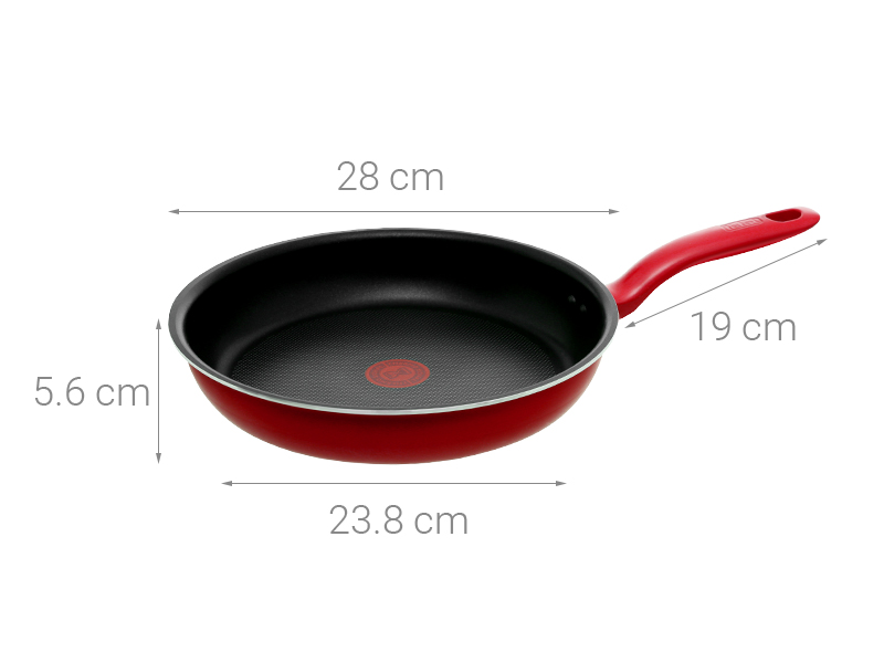 Chảo chiên chống dính đáy từ Tefal So Chef G1350496 24cm - Công nghệ Thermor-spot cảnh báo nhiệt - Hàng chính hãng