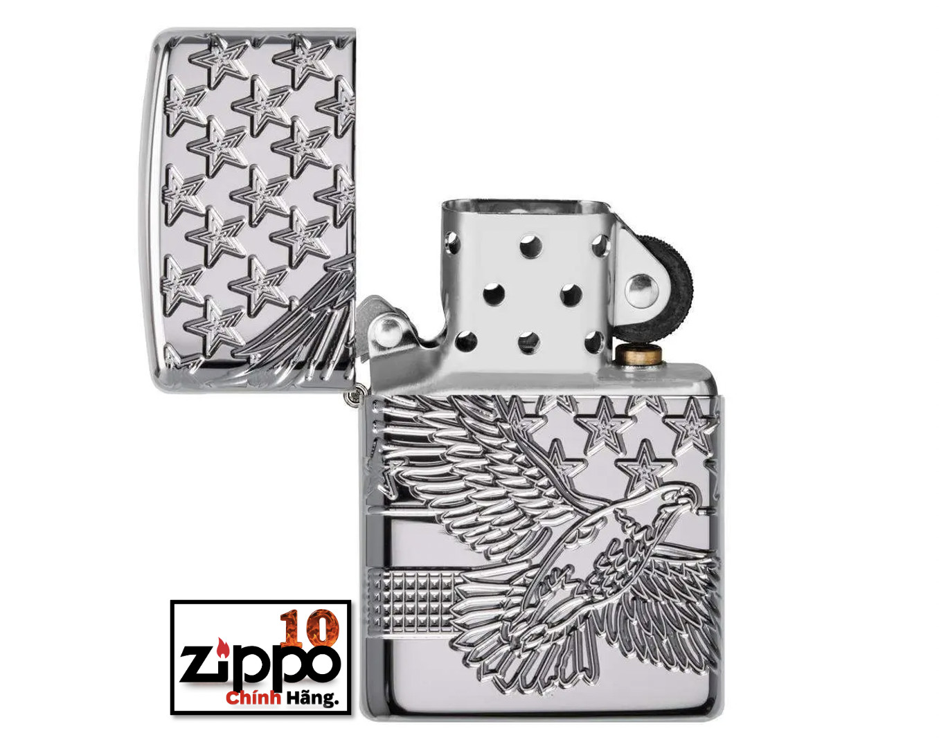 Bật lửa ZIPPO 49027 Armor Patriotic Design - Chính hãng 100%