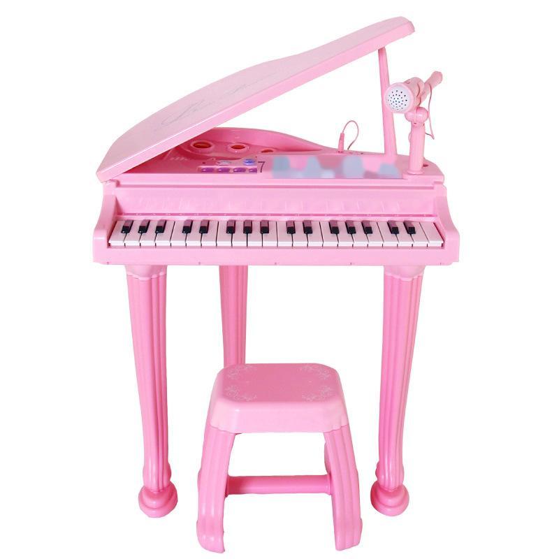 Đảm bảo chất lượng Polaroid 1403 mô phỏng đàn piano cô gái chơi đàn piano giác ngộ công chúa đàn piano mini điện tử có micrô đồ chơi đàn organ điện tử