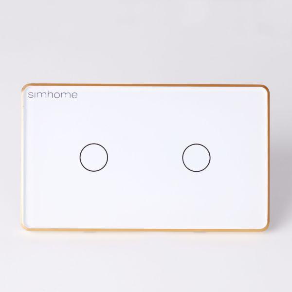Công tắc cảm ứng Zigbee SimHome S3 – Tiêu chuẩn – 2 nút