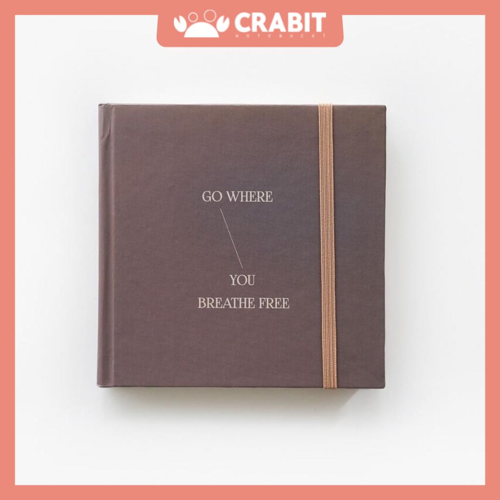 Sổ tay ghi chép nhỏ gọn - Sổ kẻ ngang - Sổ hình vuông  - Sổ crabit - 144 trang 130gsm  -  Bìa cứng màu Nâu nhạt