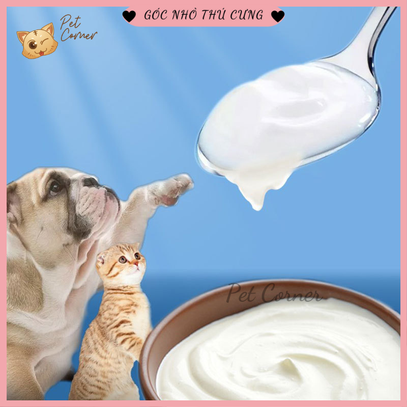Sữa chua cho chó mèo tăng cường miễn dịch, hỗ trợ tiêu hóa, giảm mùi hôi phân cho thú cưng