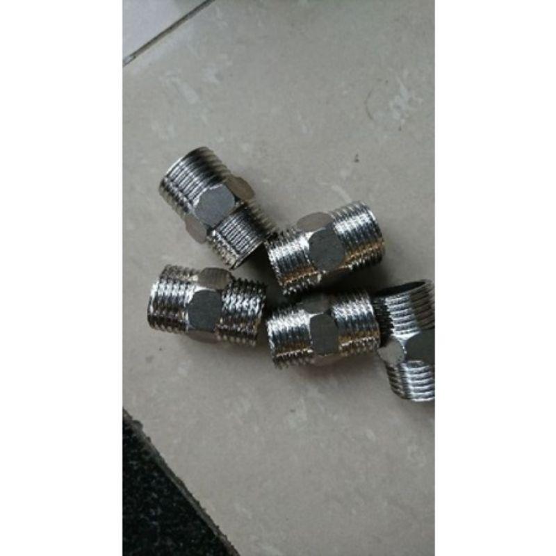 Kép Ren 15 INOX 2 đẦU Ren Ngoài