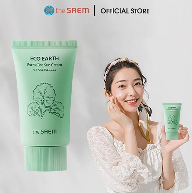 Kem chống nắng nâng tông sáng hồng tự nhiên Hàn Quốc The Saem Sun Cream SPF50+ PA