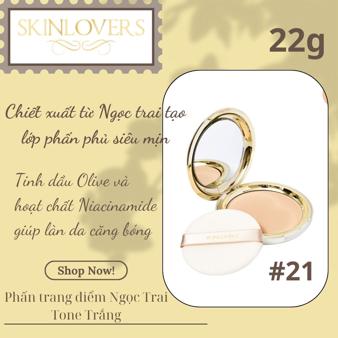 Phấn Trang Điểm Ngọc Trai Eveline Skinlovers Blooming Powder Pact (22g) 