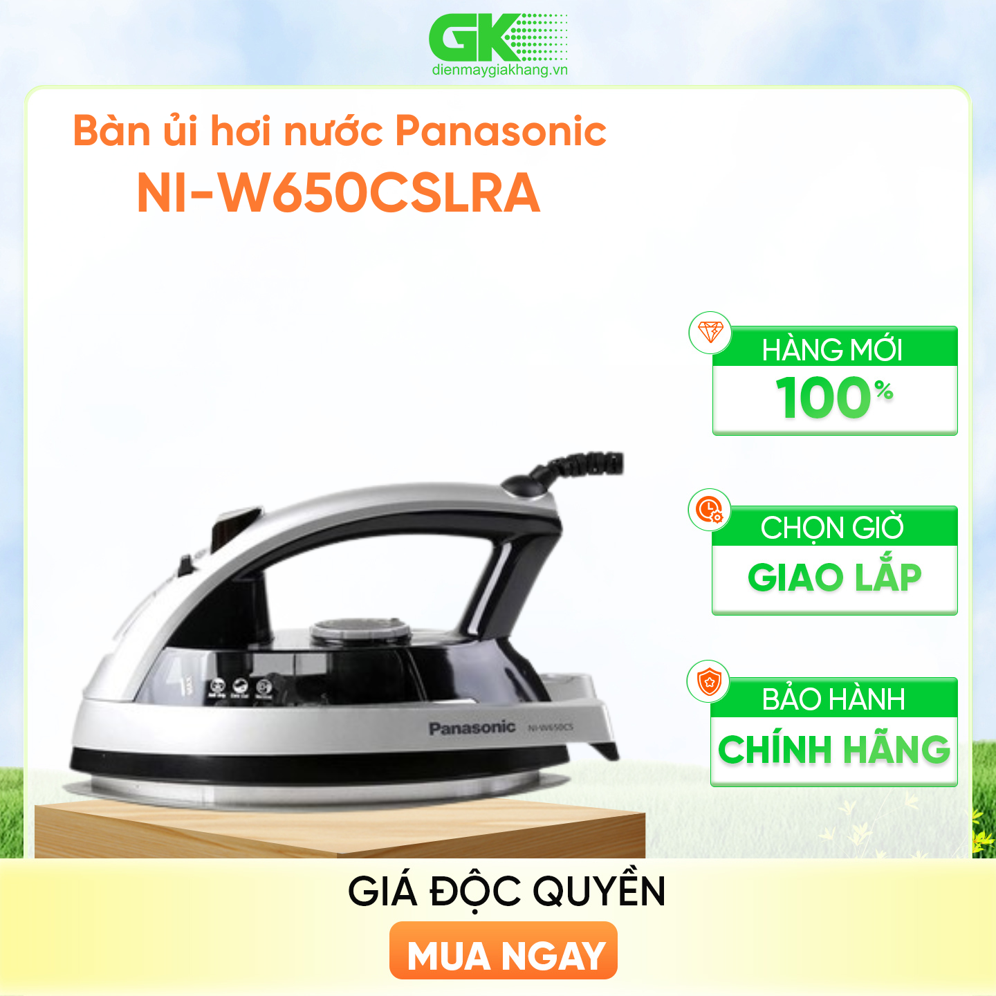 Bàn Ủi Hơi Nước Panasonic PABU-NI-W650CSLRA - Hàng Chính Hãng
