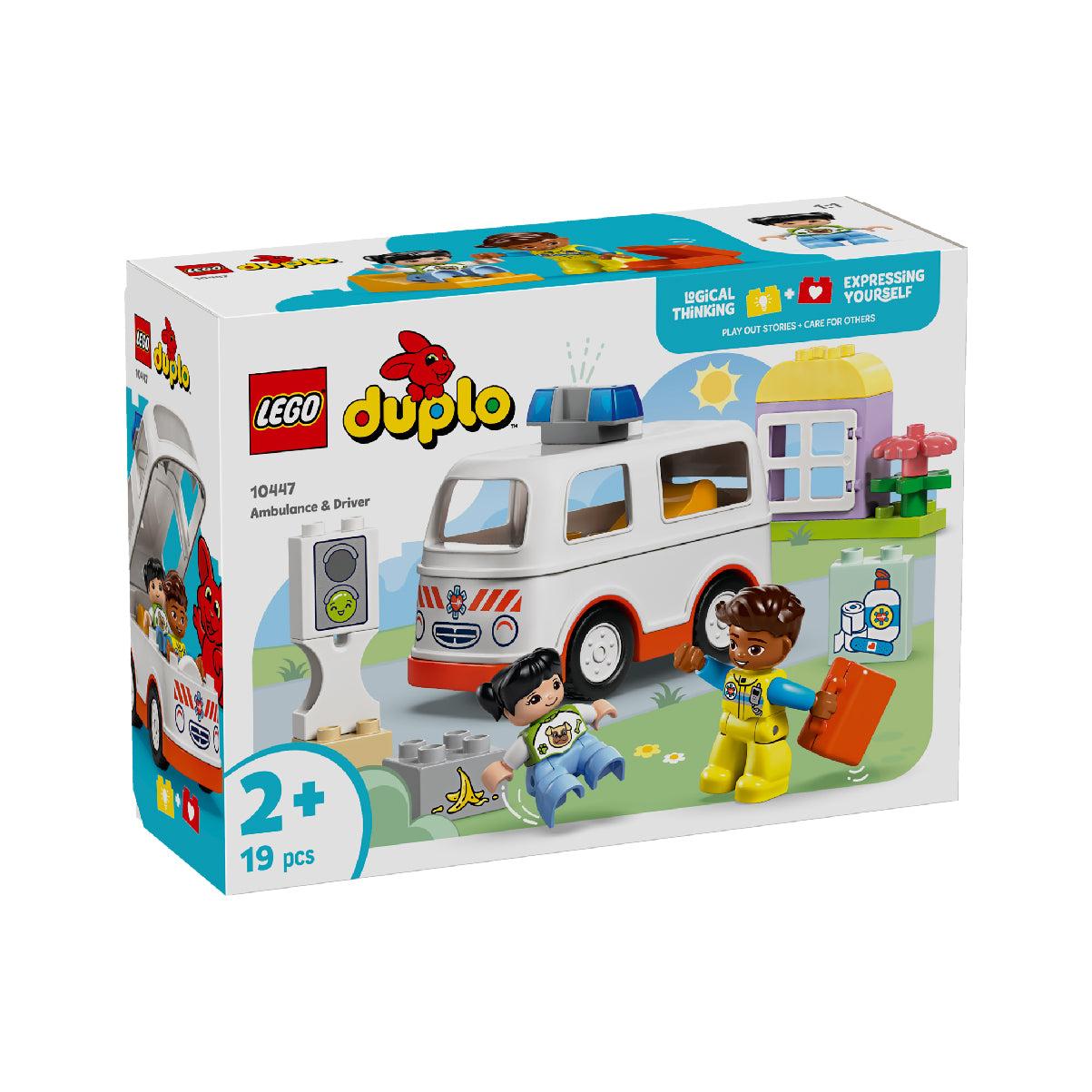 Đồ Chơi Lắp Ráp Xe Cứu Thương &amp;amp; Tài Xế LEGO DUPLO 10447 (19 Chi Tiết)