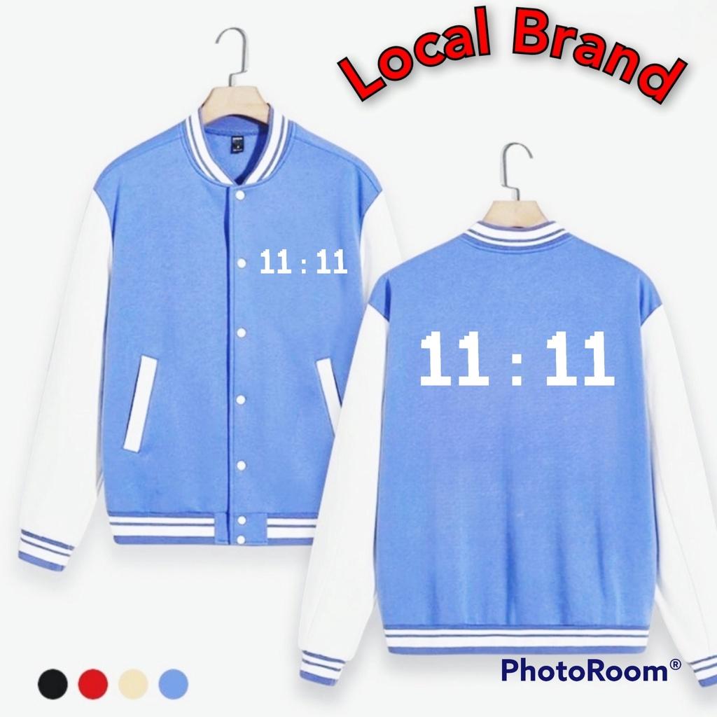 Áo khoác Bomber Nỉ 11:11 Backstage88 unisex phối tay Local brand - Áo Khoác Ulzzang nam nữ 4 Màu 100% Nỉ Bông