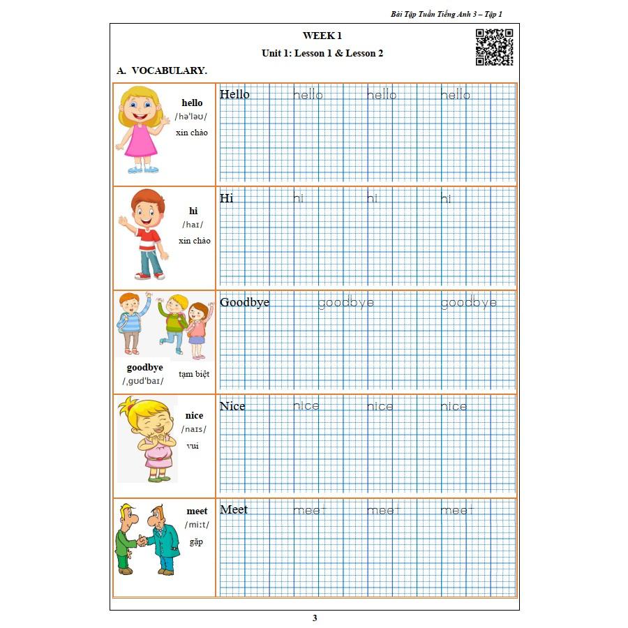 Bài Tập Tuần Tiếng Anh 3 Tập 1 - Bản Quyền