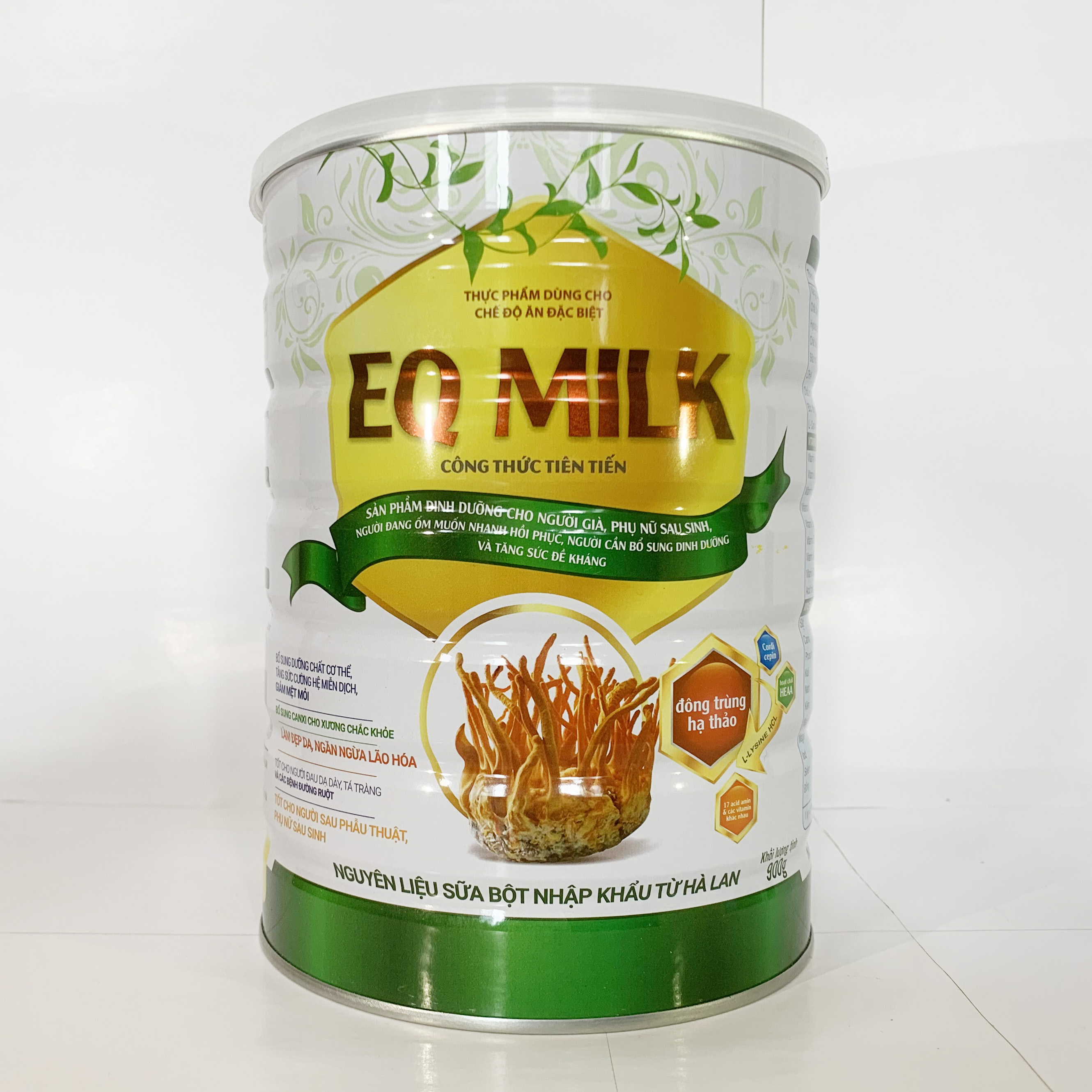 Sữa bột EQ Milk - VietNam24h - Đông Trùng Hạ Thảo - Nano Curcumin - Sữa Non - 900gr