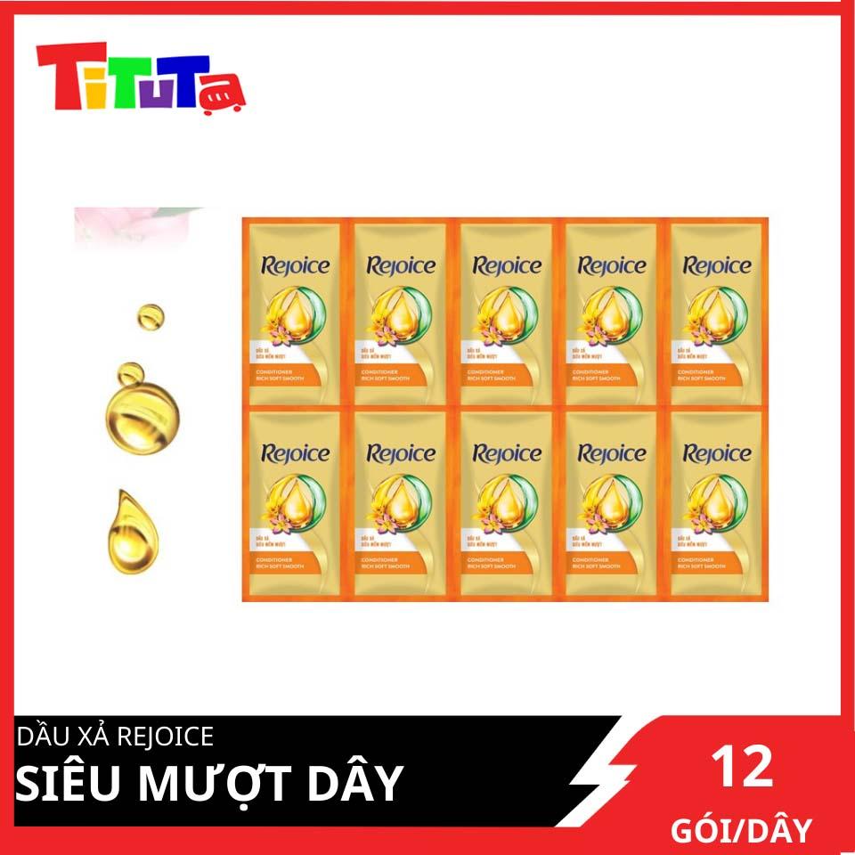 Dầu xả Rejoice Siêu mượt Dây 12 gói