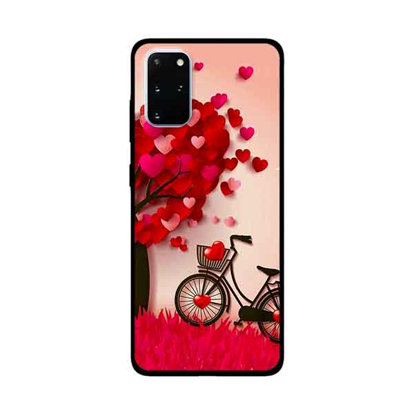 Ốp Lưng Dành Cho Samsung Galaxy S20 Plus mẫu Nền Trái Tim 2 - Hàng Chính Hãng
