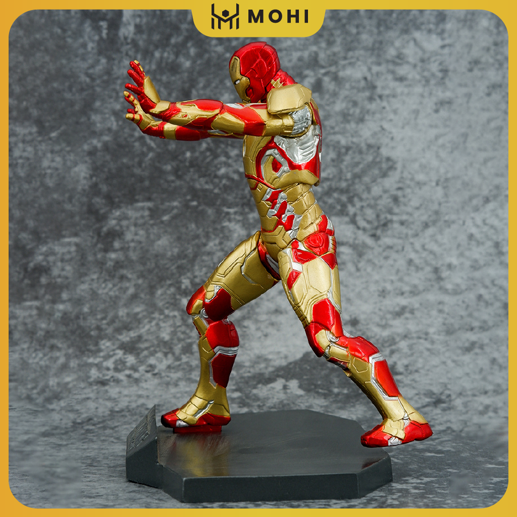 [CÓ BOX] - Mô Hình Marvel Ironman MK42 siêu chất, cao 19cm - Figure Ironman - Hộp đẹp