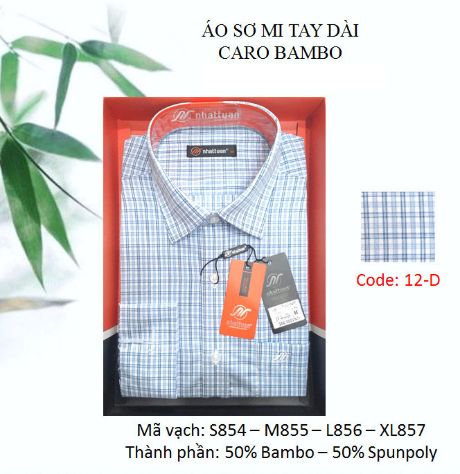 Thời trang nam áo sơ mi tay dài caro bamboo Nhật Tuấn (NATA)