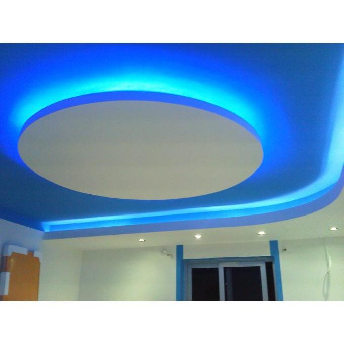 Dây Led hắt trần 2 hàng bóng 2835 cho trần thạch cao màu trắng, vàng, xanh, đỏ, quấn cây ngoài trời