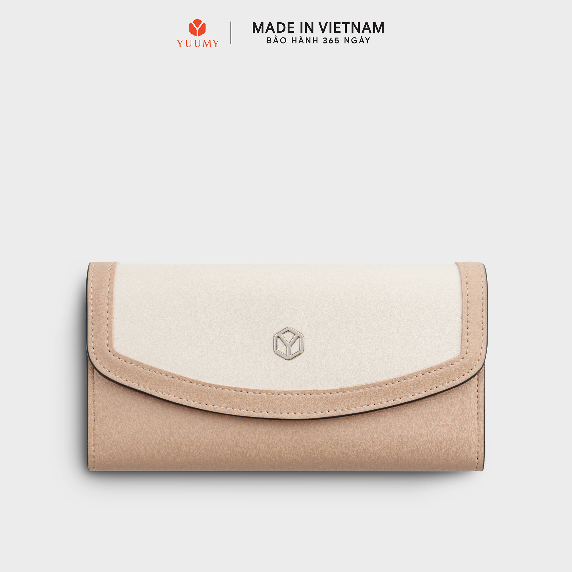 Ví Yuumy ( Thời trang nữ phối màu kèm dây đeo chéo - Ví da Seasand YV103 )