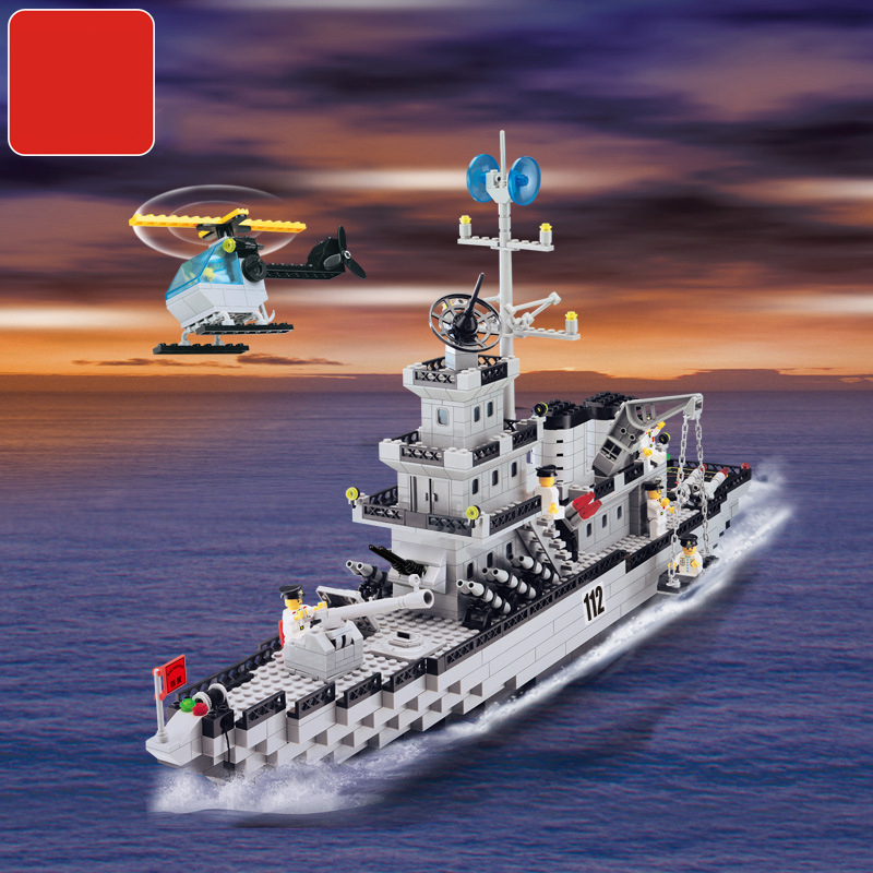 ồ chơi lắp ráp Thuyền Chiến hạm 112, Tàu Thủy hạng nặng, Amazingbricks WarShip 112 [970 Mảnh ghép]