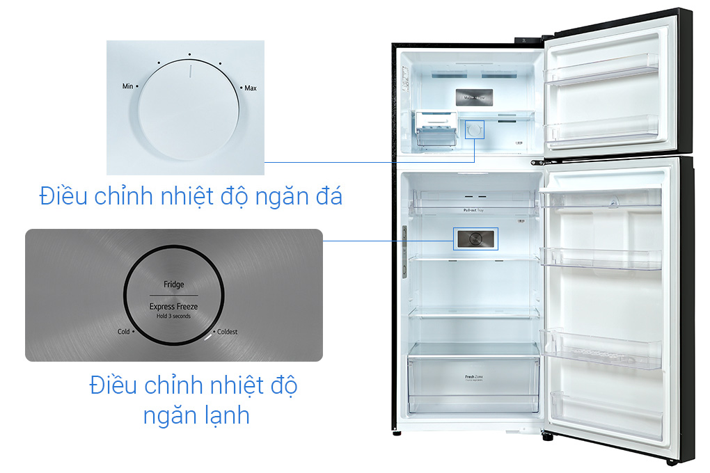 TỦ LẠNH LG GN-D372BL 394 lít - Hàng chính hãng - Giao HCM và 1 số tỉnh thành