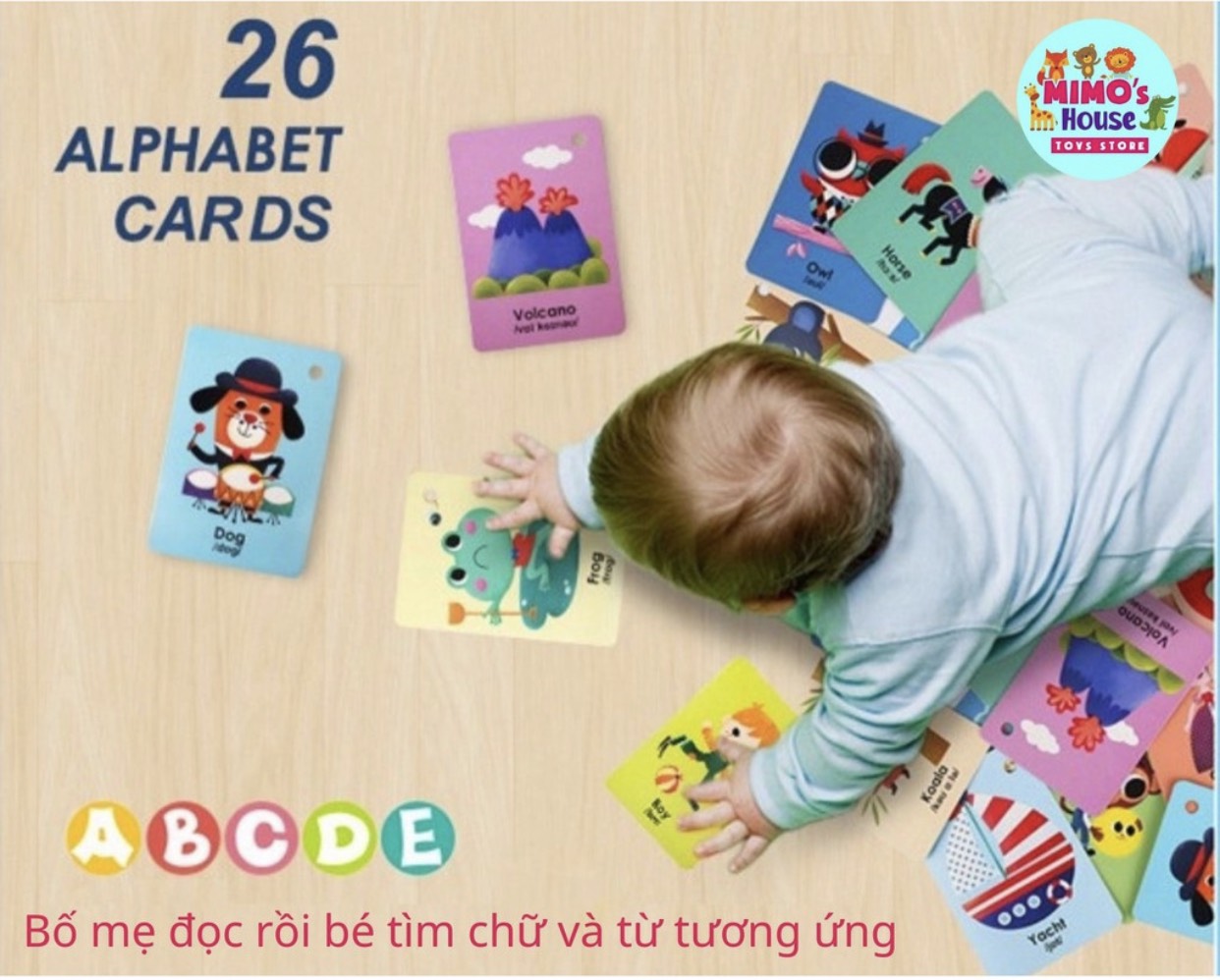 Thẻ Chữ Cái Giáo Dục Cho Bé - ABC Ring Flash Card - JAR MELO