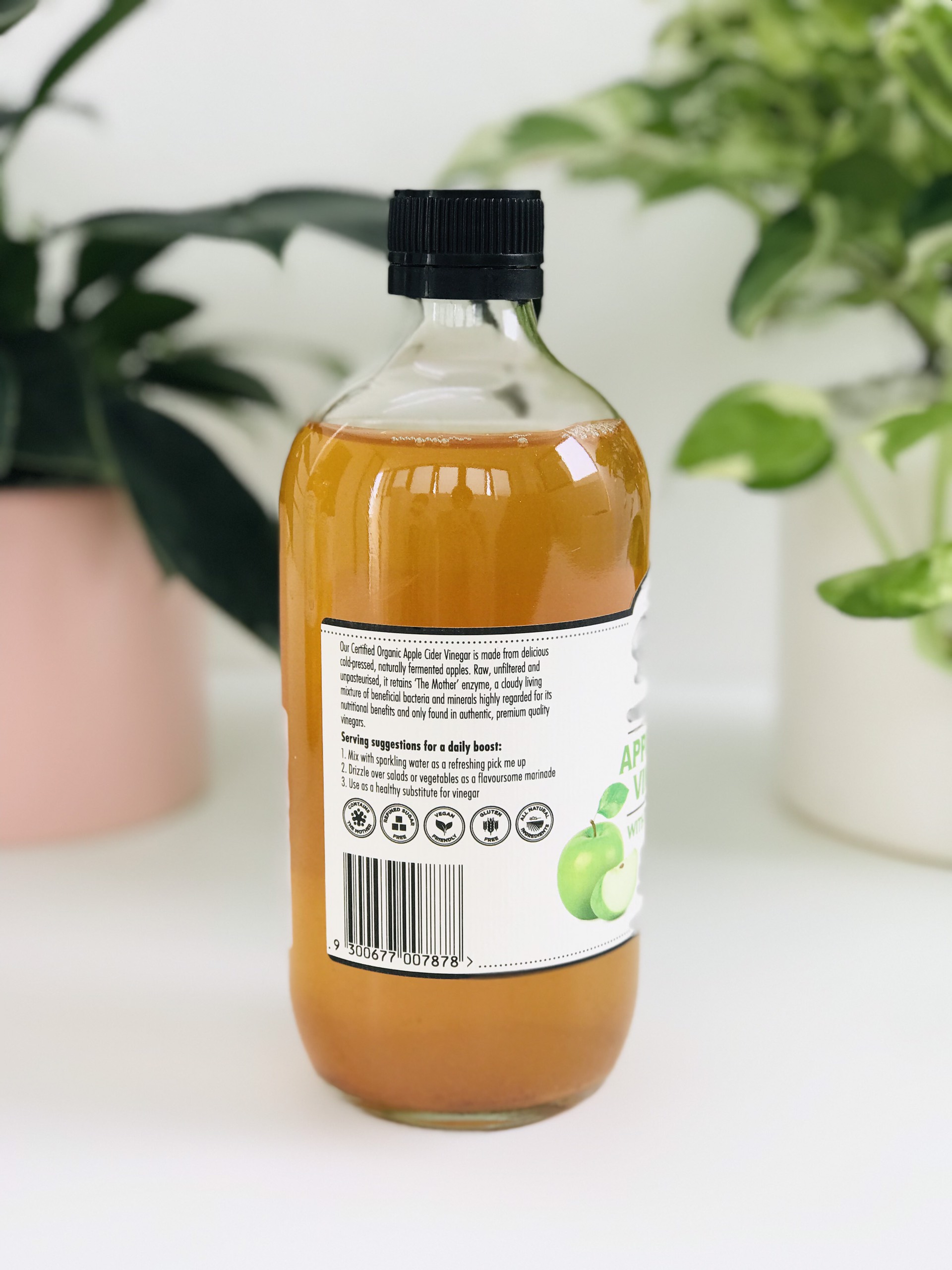 Giấm Táo Hữu Cơ Barnes Naturals 500ml (có giấm cái)