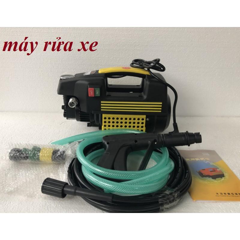 Máy xịt rửa xe tự động,công suất 1800w, tặng kèm bình xịt xà phòng