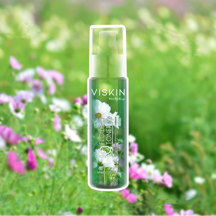 VISKIN 10 FLOWERS TONER - NƯỚC HOA HỒNG 10 LOÀI HOA VISKIN - pH 5.5