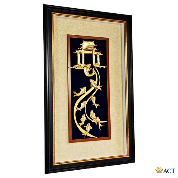 Tranh cá chép vượt vũ môn 55x90 cm - Qùa tân gia, khai trương, tặng bạn bè, người thân, tặng sếp, sinh nhật,...