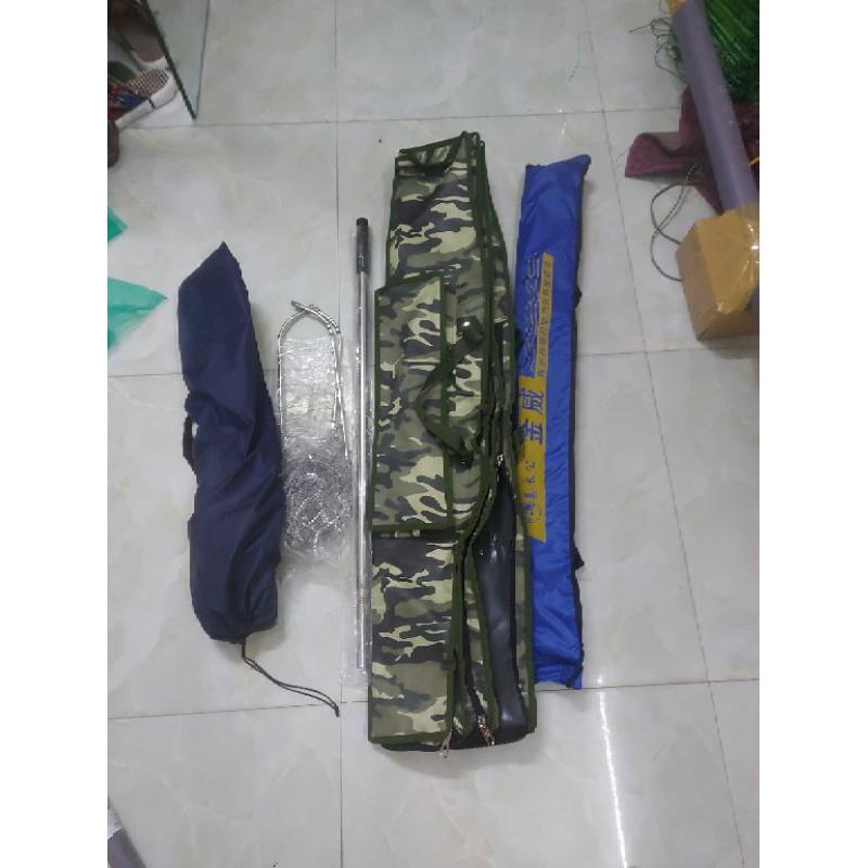 Combo ghế câu , ô câu cá , bao đựng cần, vợt cá