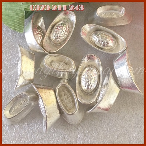 Thỏi Vàng, Bạc không chữ NHỎ chiêu lộc thờ cúng