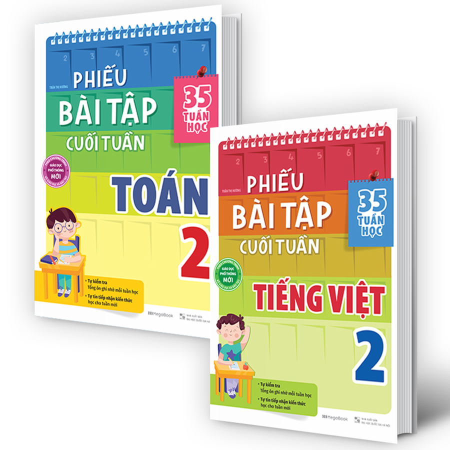 Combo Phiếu Bài Tập Cuối Tuần Toán Và Tiếng Việt Lớp 2