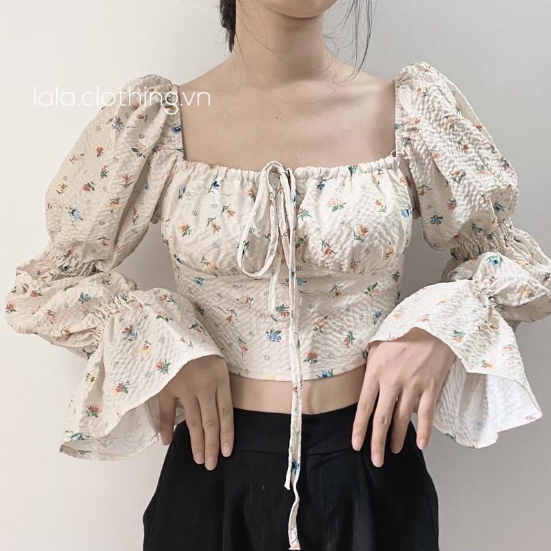 (SẴN) Áo croptop màu be vàng form đẹp