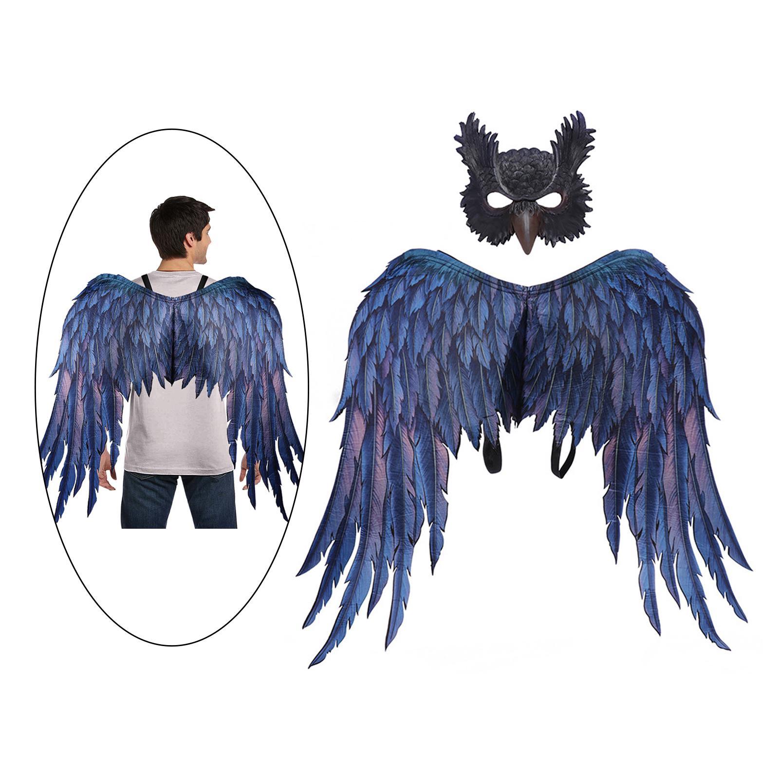 Halloween Cosplay Mask Costume Supplies Animal Owl Mask Wings for Decor
