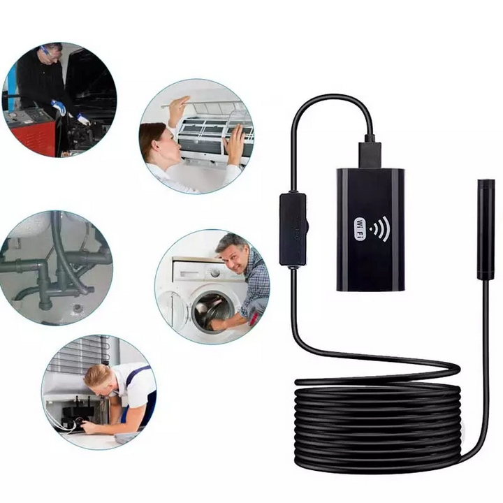 Camera nội soi chống nước 3,5 mét WIFI IOS,Android Endoscope YPC Ø8mm HD720p - Home and Garden