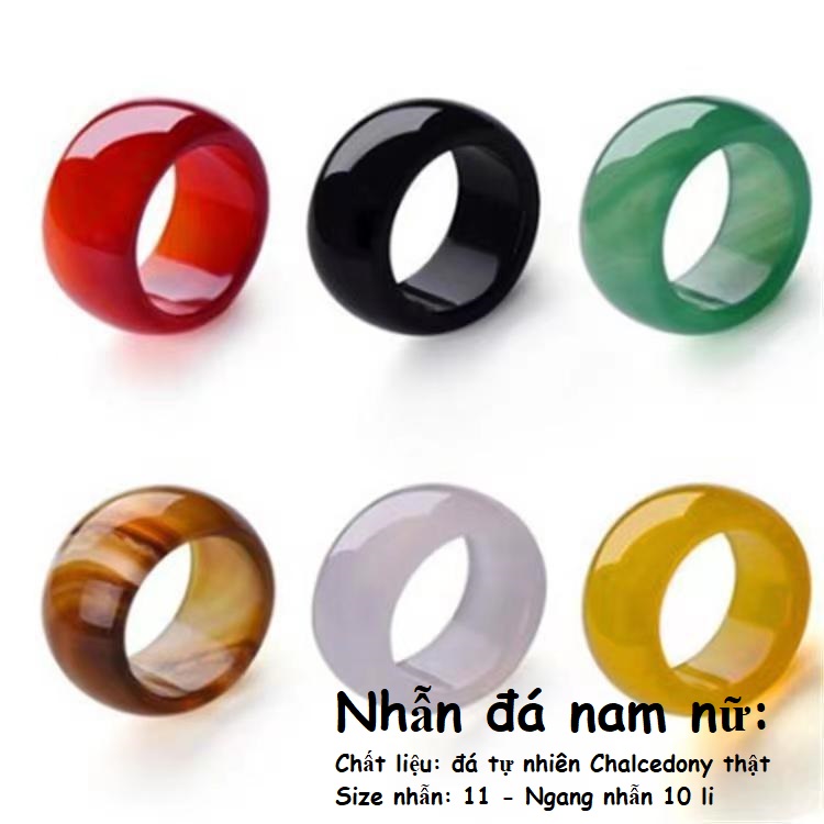 Nhẫn Nam, Nữ, Chất liệu đá Thạch Anh Thật, đẹp xuất sắc