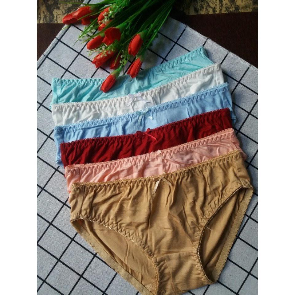 Hình ảnh Combo 10 quần lót nữ chất liệu cotton nhiều màu - Hàng Việt Nam(Từ 35kg đến 65kg)