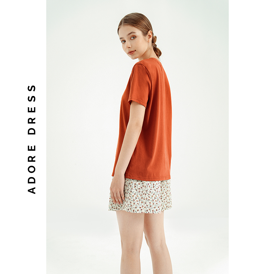 Set mặc nhà home áo phông quần short thô cam cháy 311HO4006 ADORE DRESS