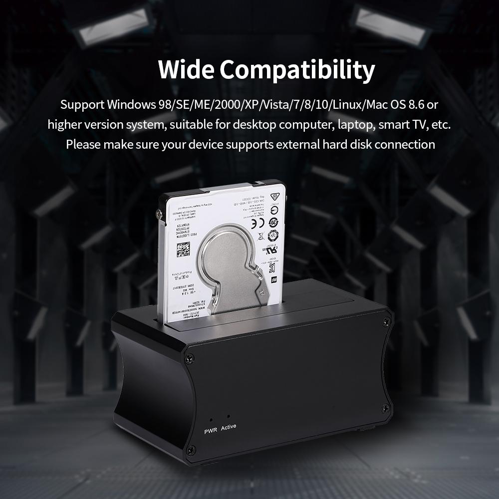 Đế cắm ổ cứng USB3.0 2,5 / 3,5 '' SATA HDD / SSD tốc độ cao bằng hợp kim nhôm