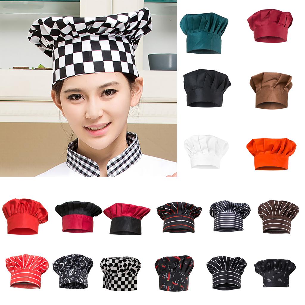 2pcs Chef Cap Baker Hat Kitchen Cooking Comfortable Hat Costume Cap