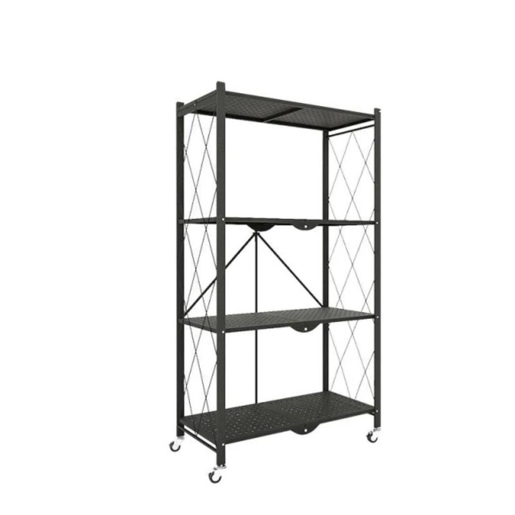 Kệ Sắt Đa Năng 4 Tầng BELLEVIE Kệ Để Đồ Nhà Bếp Gấp Gọn Có Bánh Xe Sơn Tĩnh Điện Cao Cấp