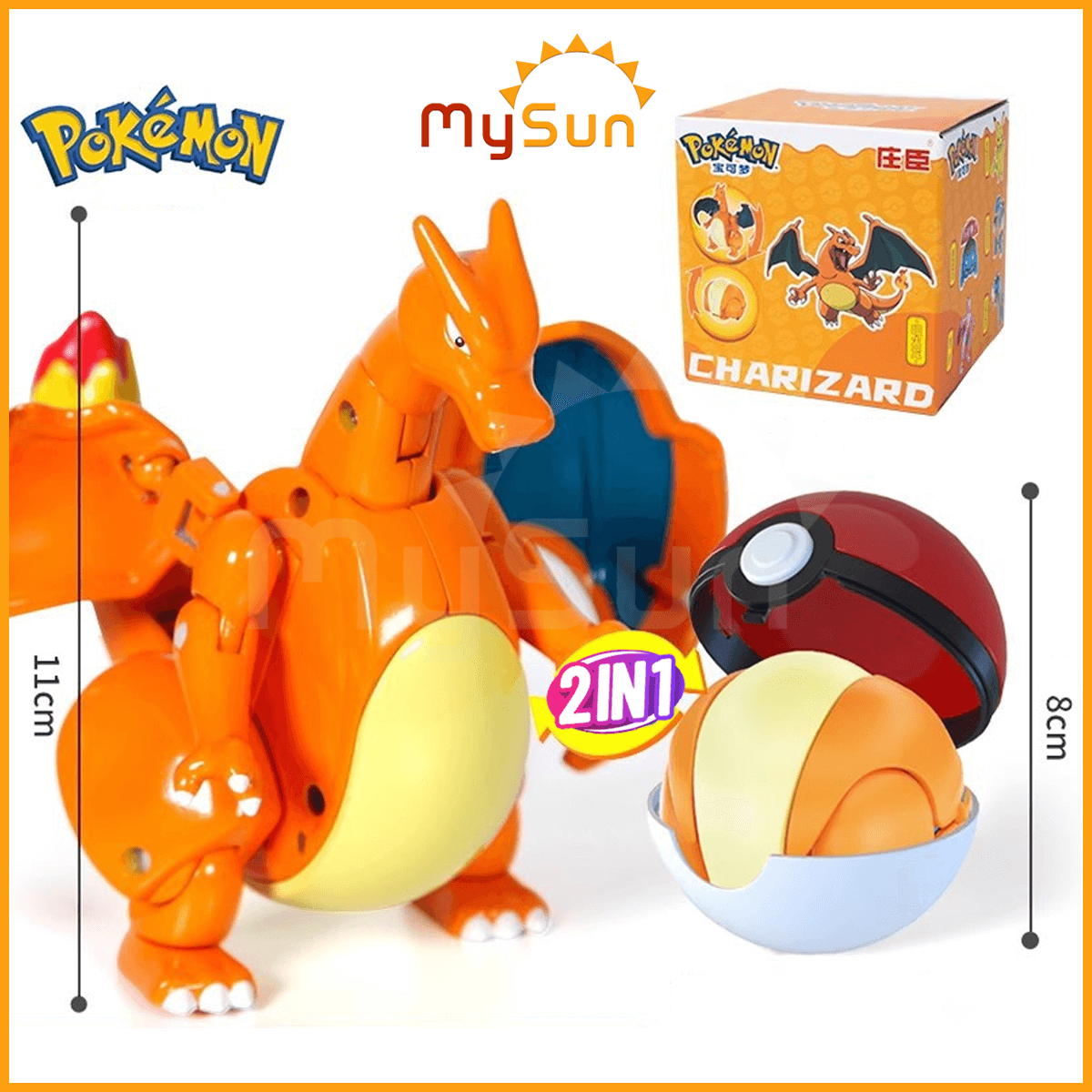 Mô hình bóng POKEMON đồ chơi: Pinkachu huyền thoại mini bằng nhựa ABS - MySun