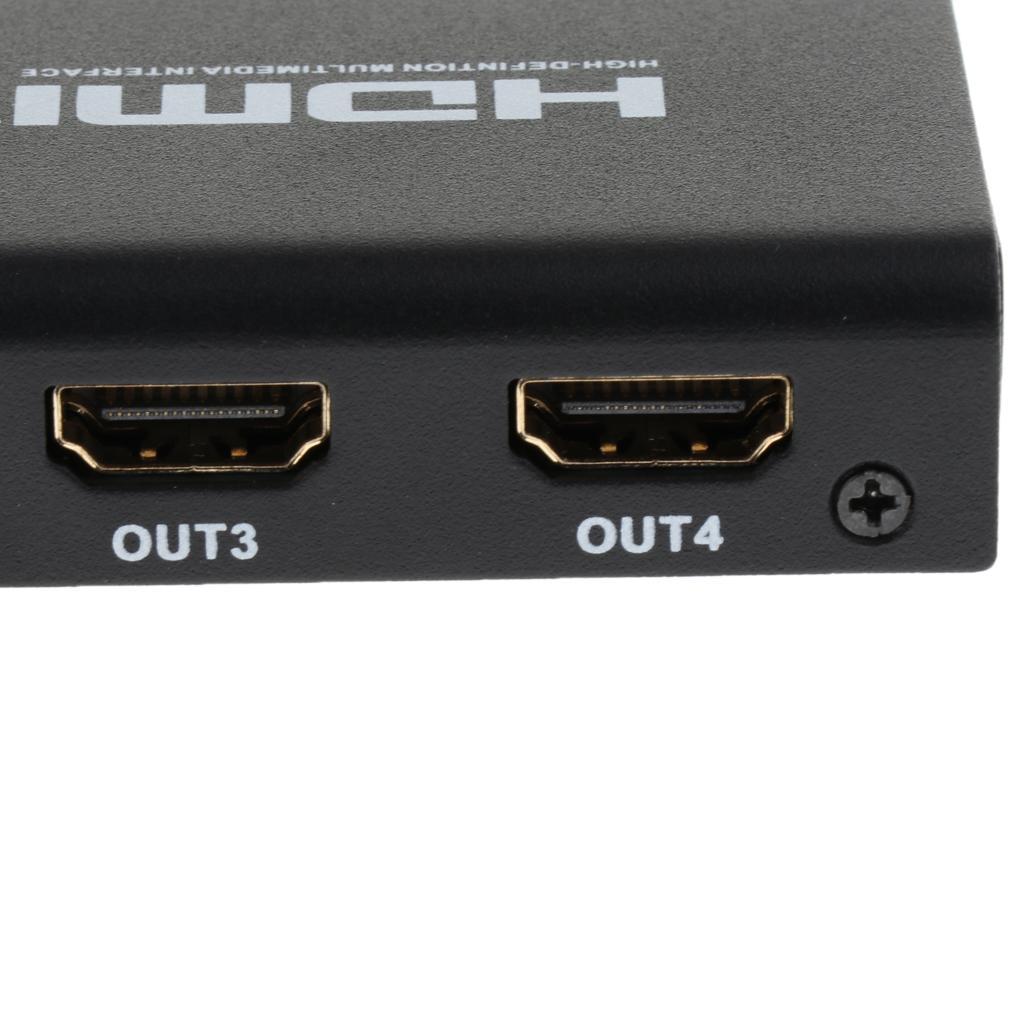 4K 1x4 Splitter Full 1080P Amplifier Switch 1 Fit for HDTV