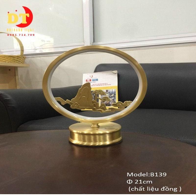 Đèn bàn ngủ đồng cao cấp phong cách hiện đại HTLQ bd
