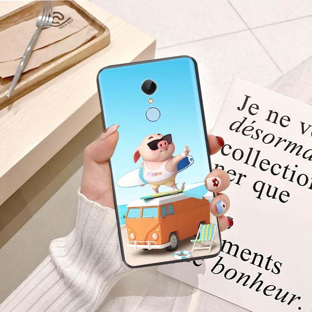 Ốp lưng dành cho điện thoại Xiaomi Redmi 5 Plus Viền dẻo TPU hình Heo Con Dễ Thương