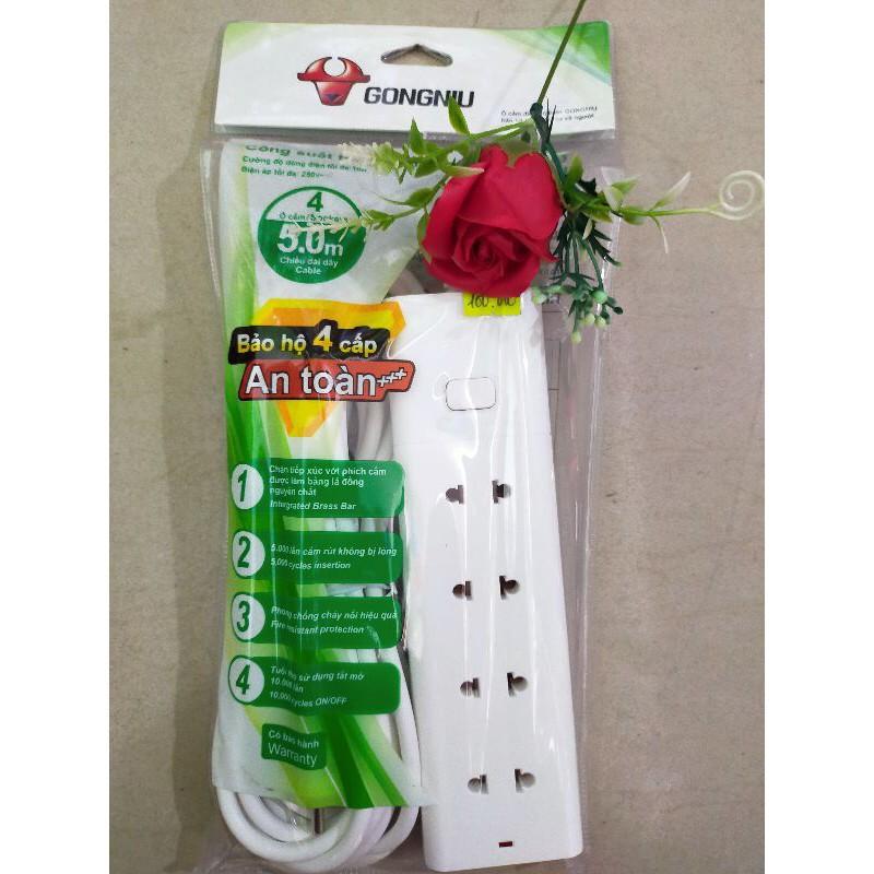 Ổ cắm dây gongniu 5m V1040