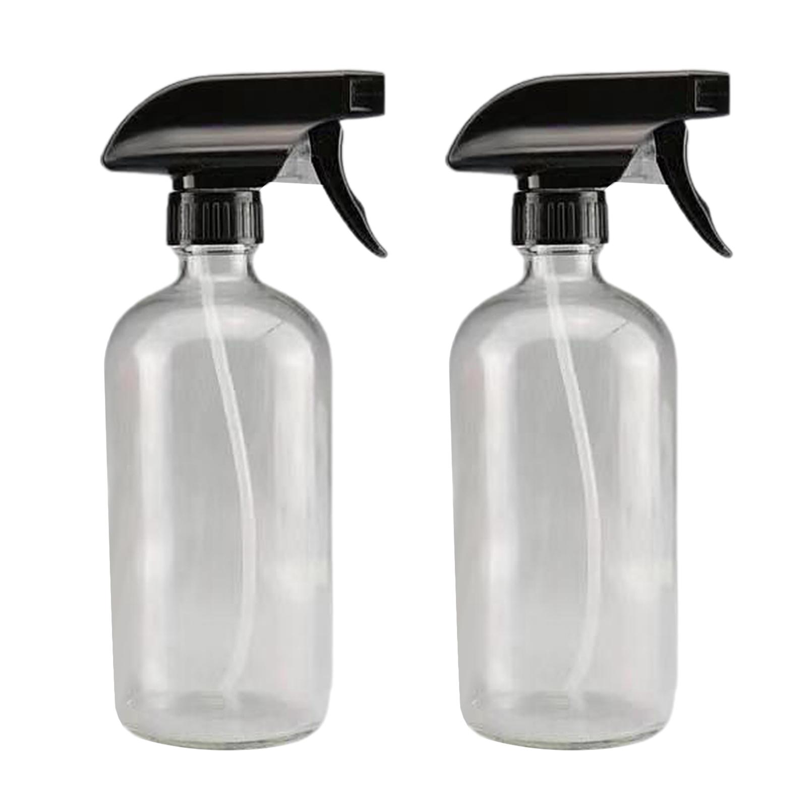 2x2pcs 250/500ml Boston Empty Amber/Blue Glass Spray Bottle Clear  500ml
