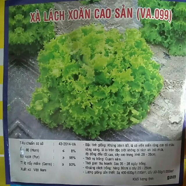 1 gói 5g Xà lách xoăn cao sản