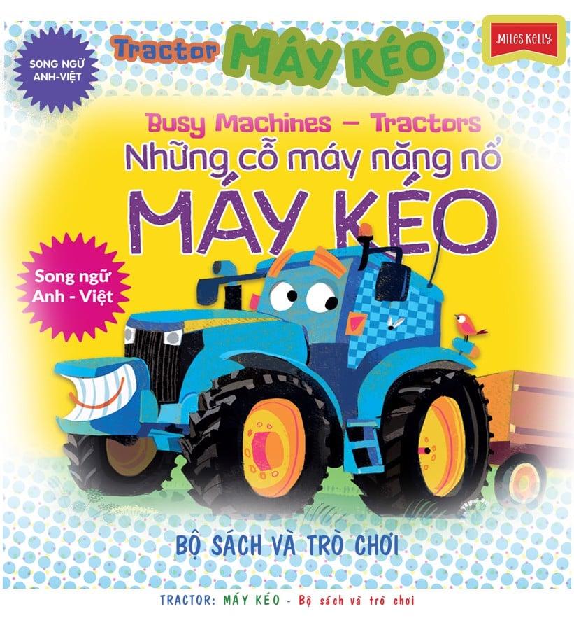 Bộ Sách Busy Machines + Puzzle Activity - Tractor: Máy Kéo - Kèm Mô Hình Lắp Ghép